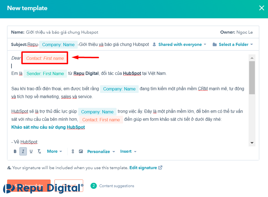 Personalize-in-Hubspot