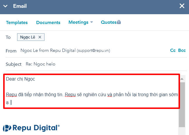 Snippet-in-Hubspot-account